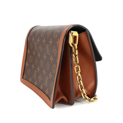 Louis Vuitton Monogram Reverse Dauphine MM Shoulder Bag Brown