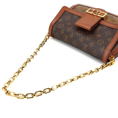 Louis Vuitton Monogram Reverse Dauphine MM Shoulder Bag Brown