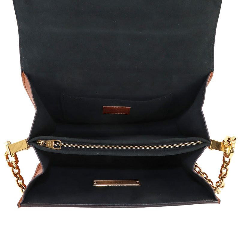 Louis Vuitton Monogram Reverse Dauphine MM Shoulder Bag Brown