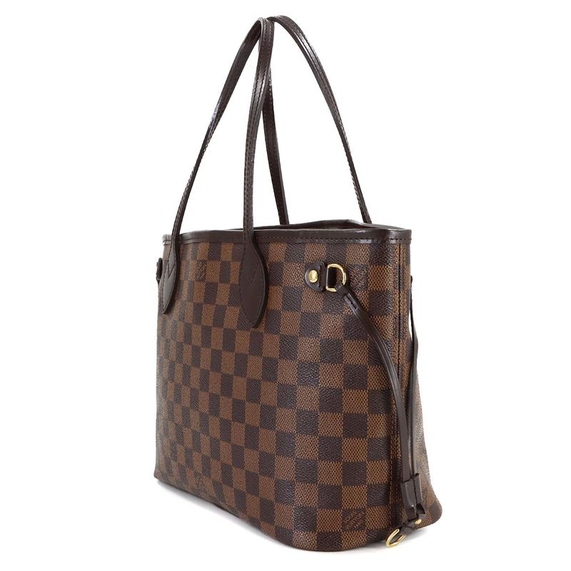 Louis Vuitton Damier Neverfull PM Tote Ebene Gold Brown
