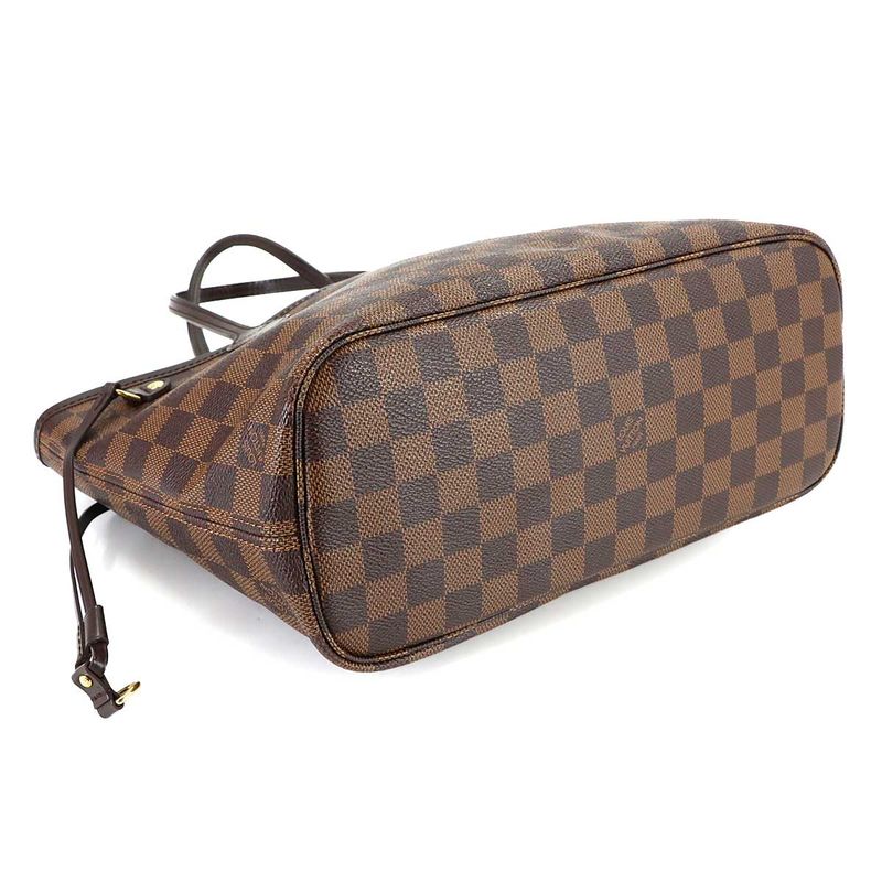 Louis Vuitton Damier Neverfull PM Tote Ebene Gold Brown
