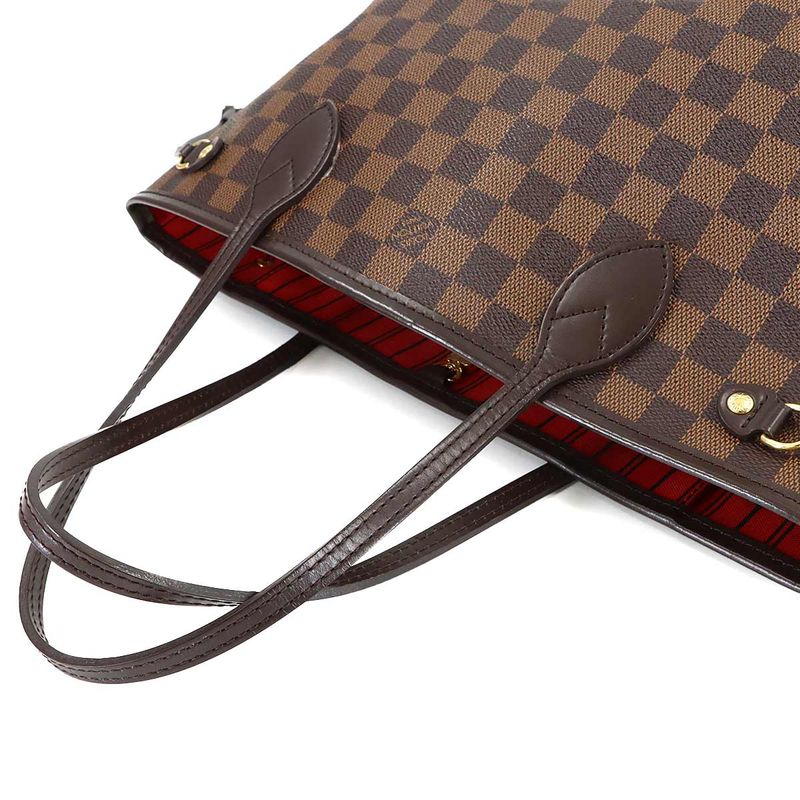 Louis Vuitton Damier Neverfull PM Tote Ebene Gold Brown