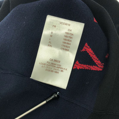 Louis Vuitton Wool Silk Logo Multicolor Sleeveless Knit Dress L Black
