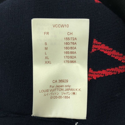 Louis Vuitton Wool Silk Logo Multicolor Sleeveless Knit Dress L Black