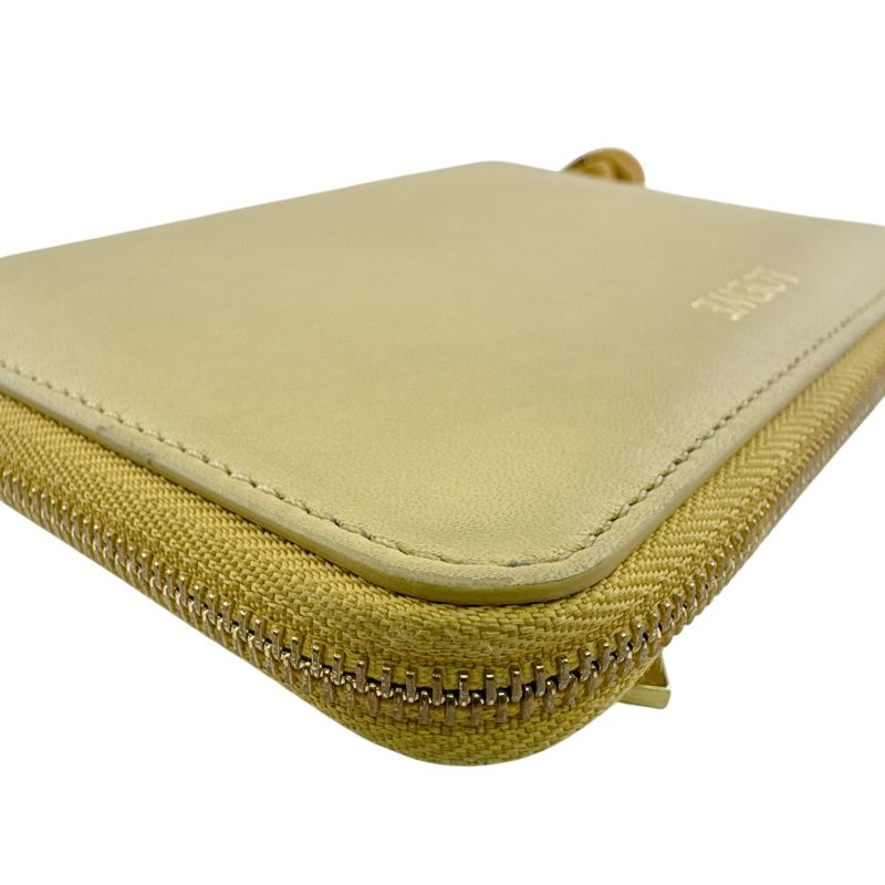 Loewe Compact Zip Wallet Knot Leather Bifold Yellow