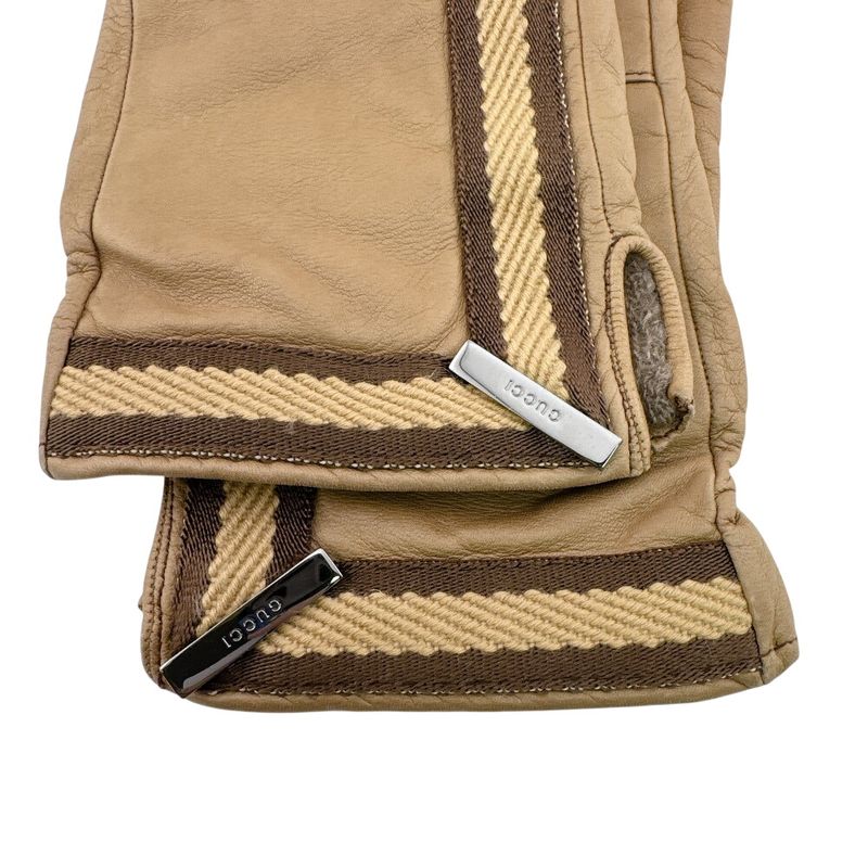 Gucci Cashmere Gloves Brown