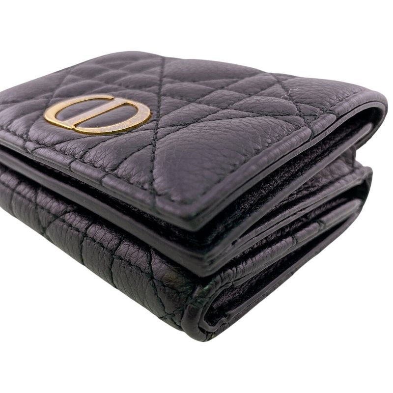 Dior Compact Wallet Lotus Lambskin Trifold Handbag
