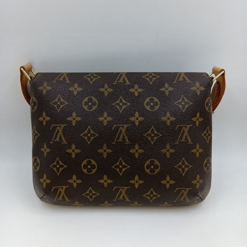 Louis Vuitton Monogram Musette Tango Shoulder Bag Brown