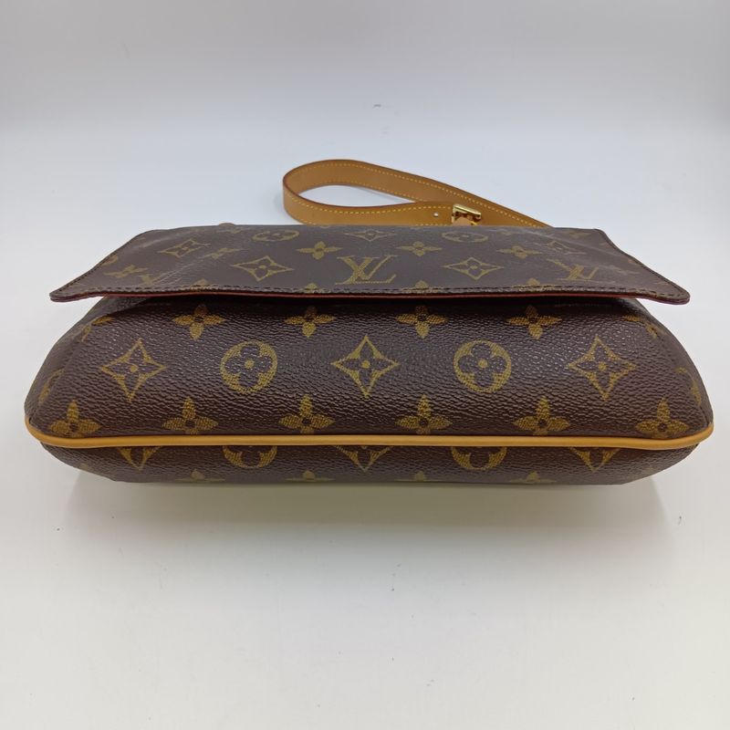Louis Vuitton Monogram Musette Tango Shoulder Bag Brown