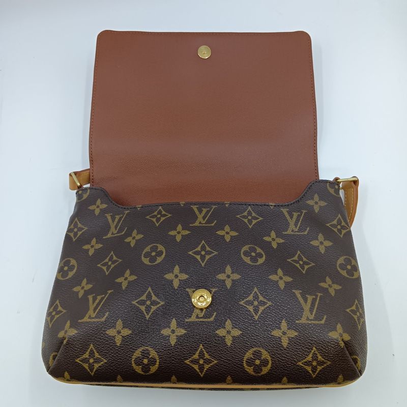 Louis Vuitton Monogram Musette Tango Shoulder Bag Brown