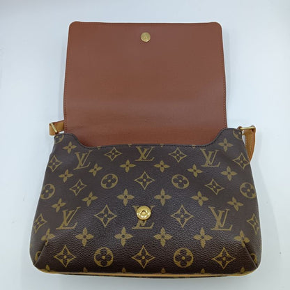 Louis Vuitton Monogram Musette Tango Shoulder Bag Brown