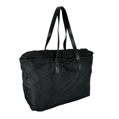 Prada Triangle Logo Tote Bag Nylon Black — view 3