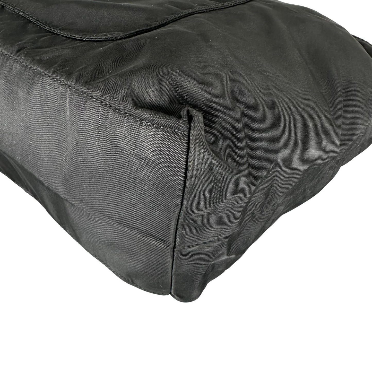 Prada Triangle Logo Tote Bag Nylon Black — view 7