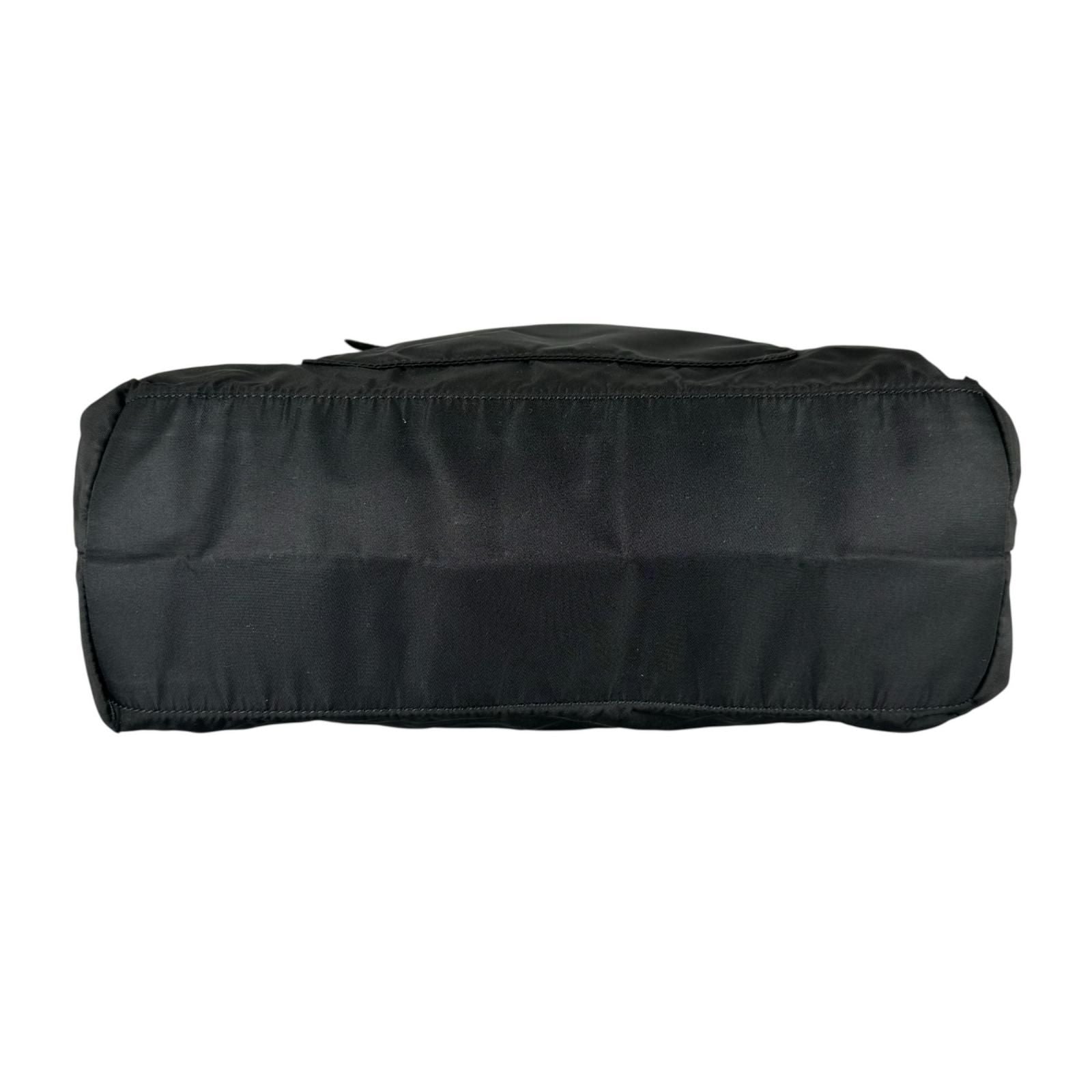 Prada Triangle Logo Tote Bag Nylon Black — view 4