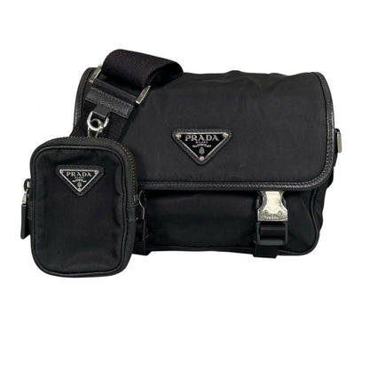 Prada Re-Nylon Shoulder Bag Nylon Black