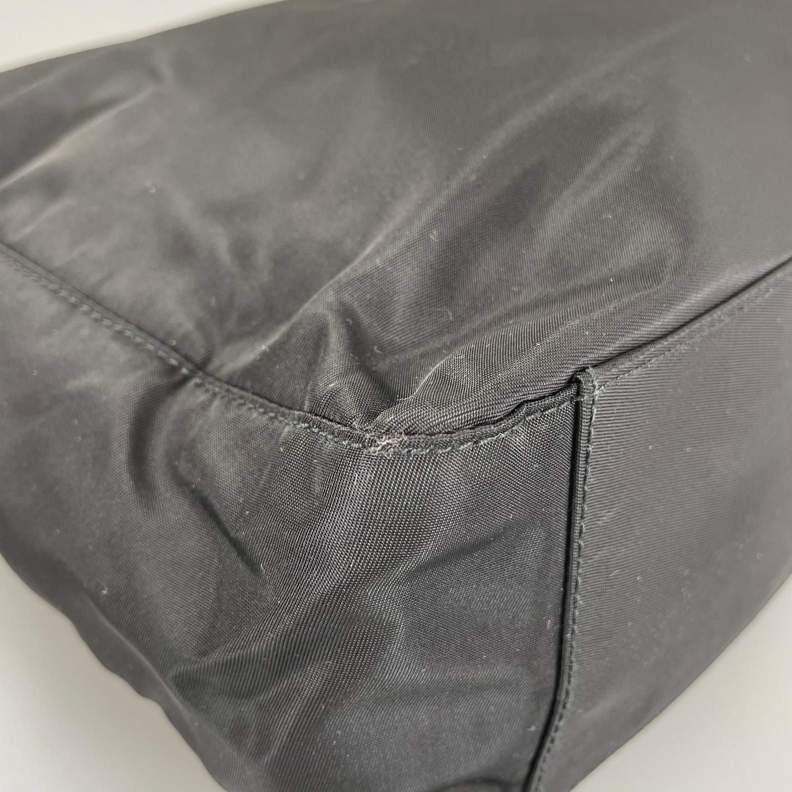 Prada Triangle Logo Tote Bag Nylon Black — view 5