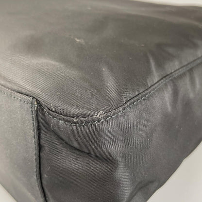 Prada Triangle Logo Tote Bag Nylon Black — view 8