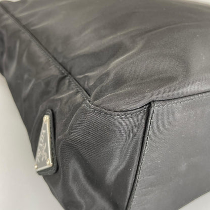 Prada Triangle Logo Tote Bag Nylon Black — view 7