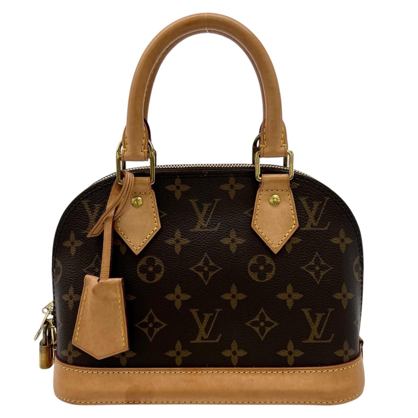 Louis Vuitton Alma BB Handbag Monogram Canvas Brown 2-Way