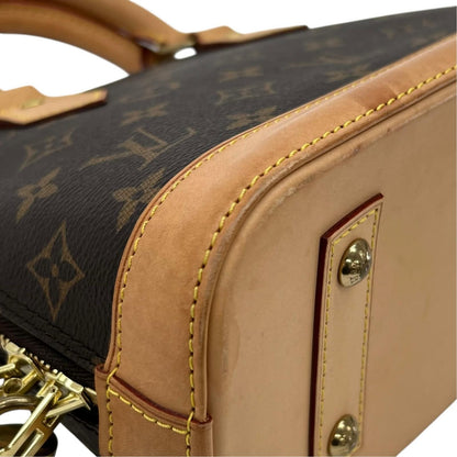 Louis Vuitton Alma BB Handbag Monogram Canvas Brown 2-Way — view 6