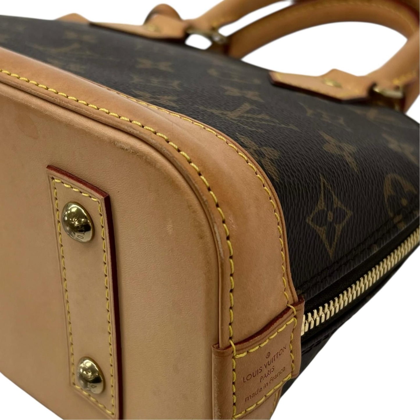 Louis Vuitton Alma BB Handbag Monogram Canvas Brown 2-Way — view 7