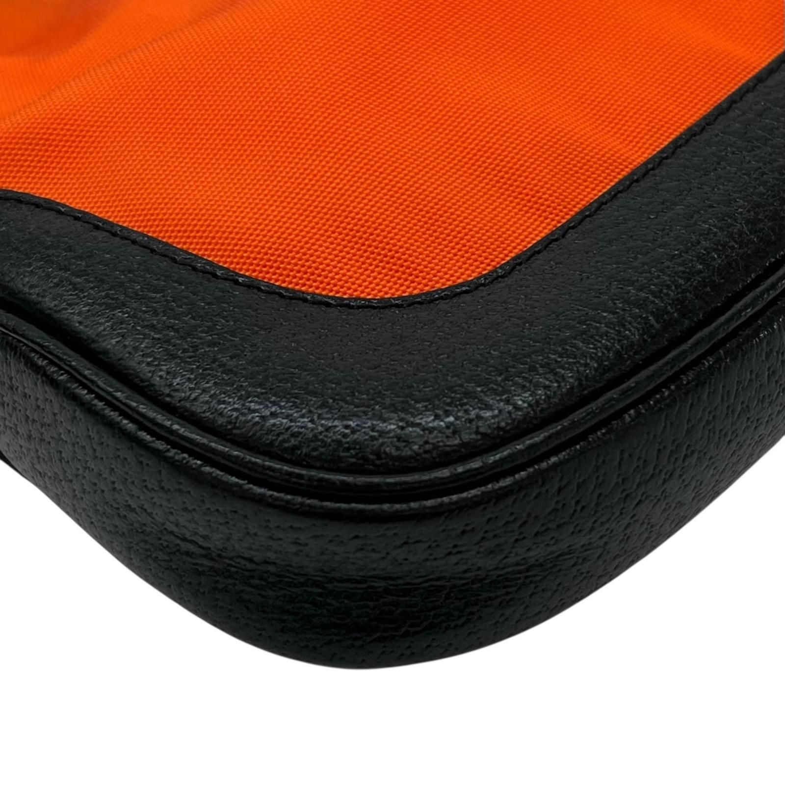 Gucci Jackie Shoulder Bag Polyester Leather Black — view 6