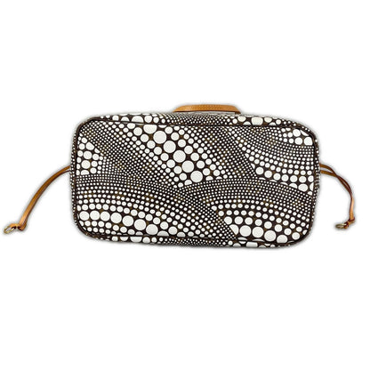 Louis Vuitton Neverfull MM Tote Bag Damier Azur Canvas White Yayoi Kusama — view 3