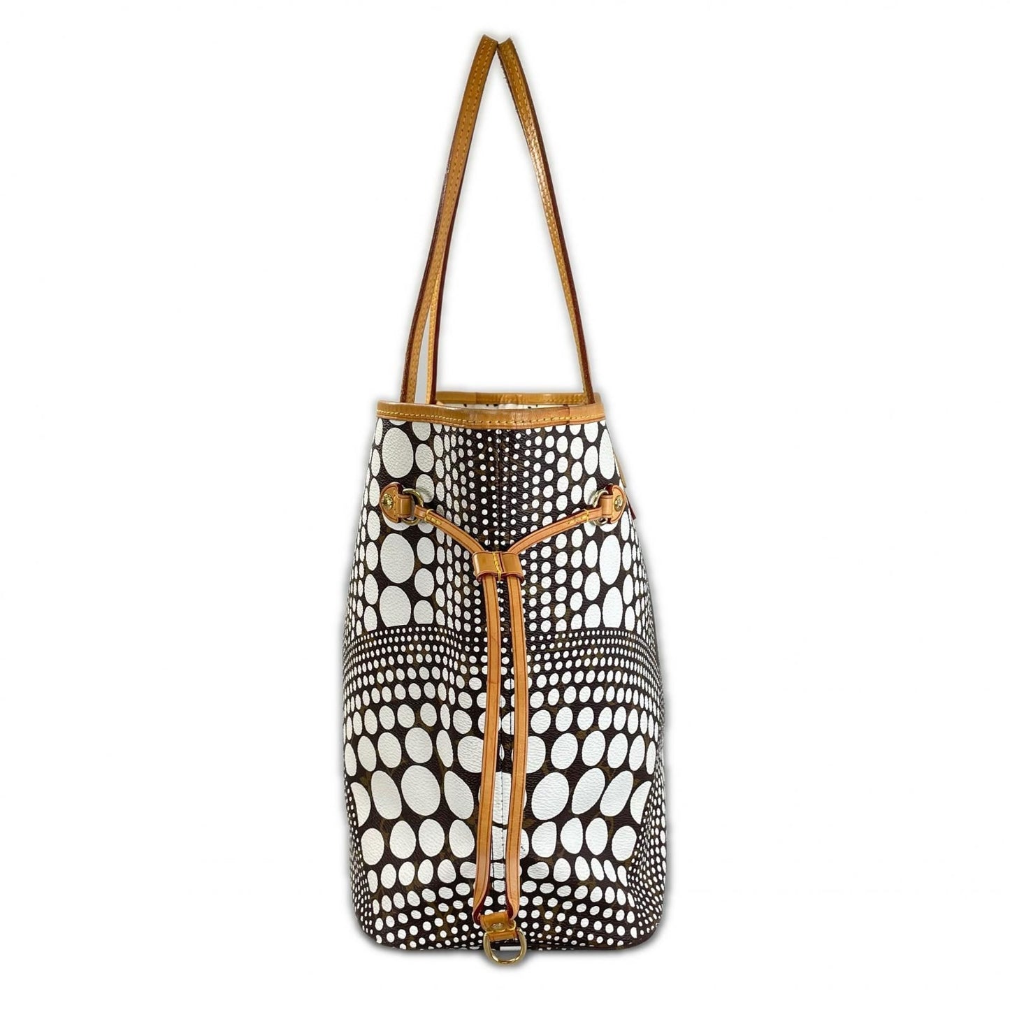 Louis Vuitton Neverfull MM Tote Bag Damier Azur Canvas White Yayoi Kusama — view 2
