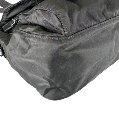 Prada Triangle Logo Messenger Bag Nylon Black — view 7
