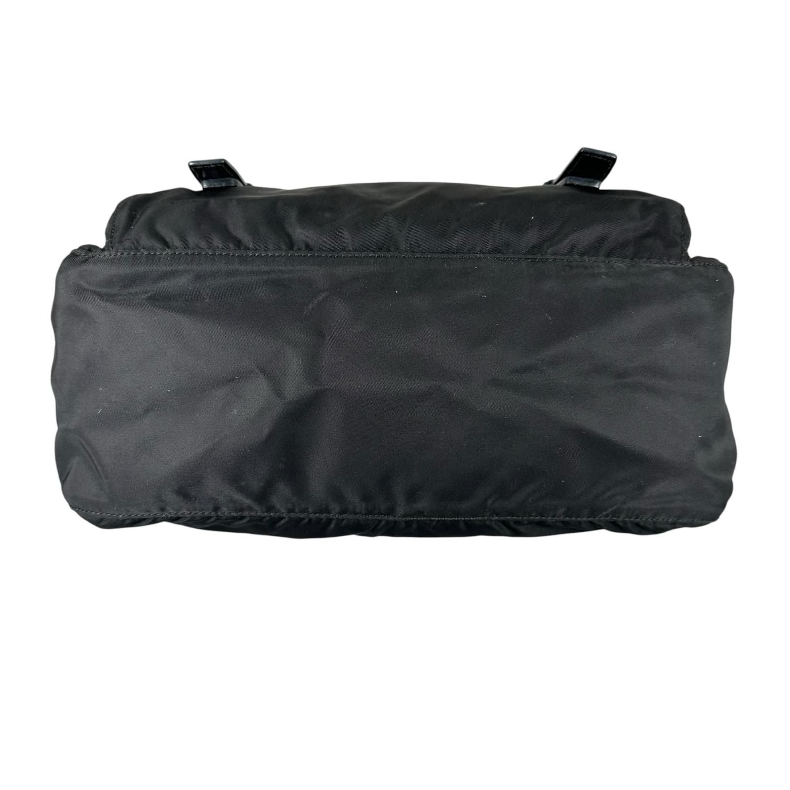 Prada Triangle Logo Messenger Bag Nylon Black — view 4
