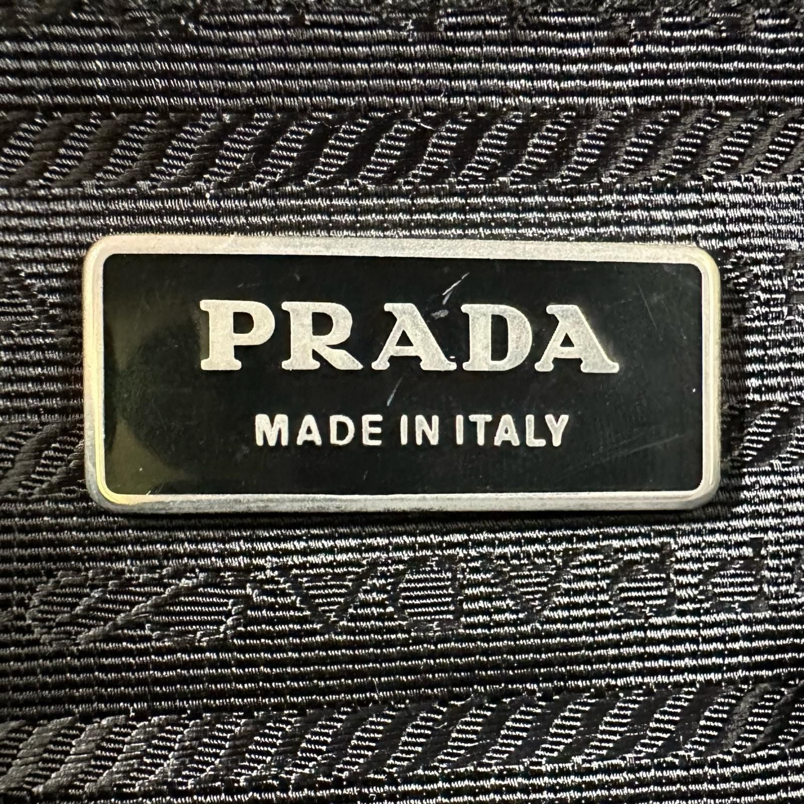Prada Triangle Logo Messenger Bag Nylon Black — view 8
