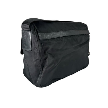 Prada Triangle Logo Messenger Bag Nylon Black — view 3