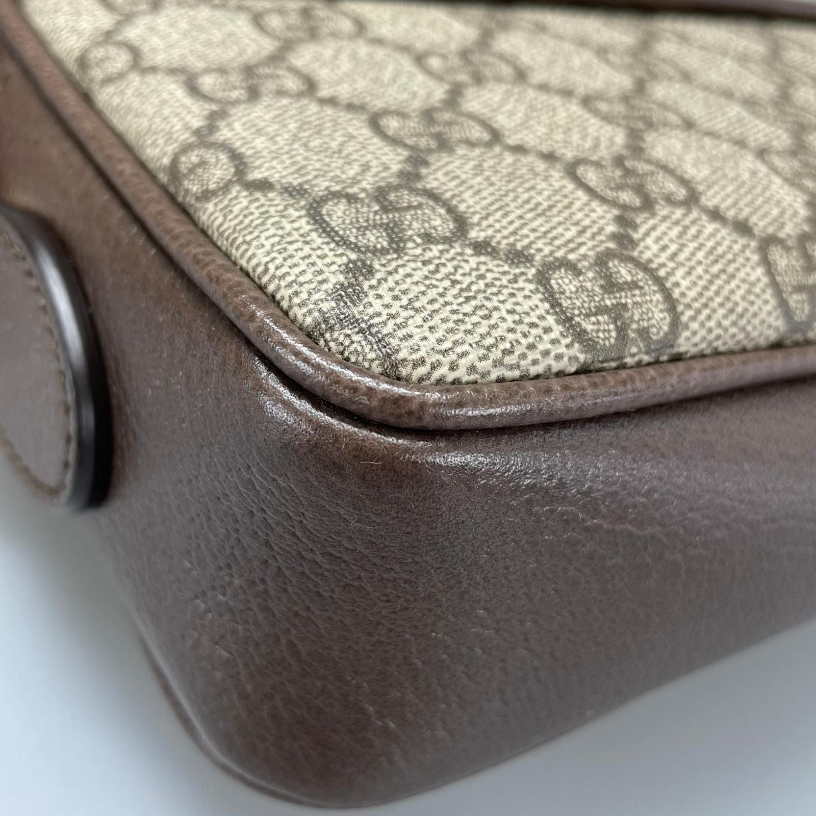 Gucci GG Supreme Sherry Line Shoulder Bag Brown — view 7
