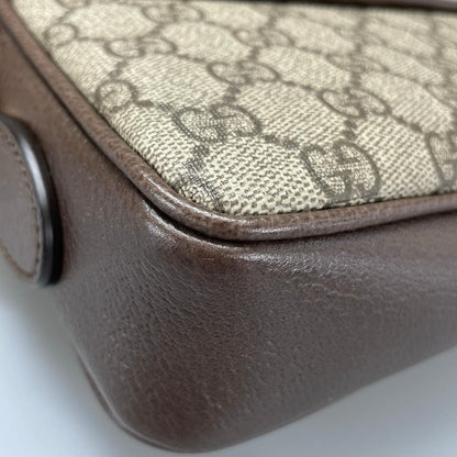 Gucci GG Supreme Sherry Line Shoulder Bag Brown — view 7