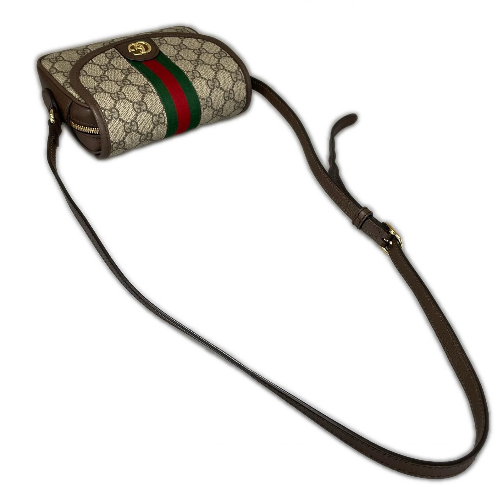 Gucci GG Supreme Sherry Line Shoulder Bag Brown — view 4