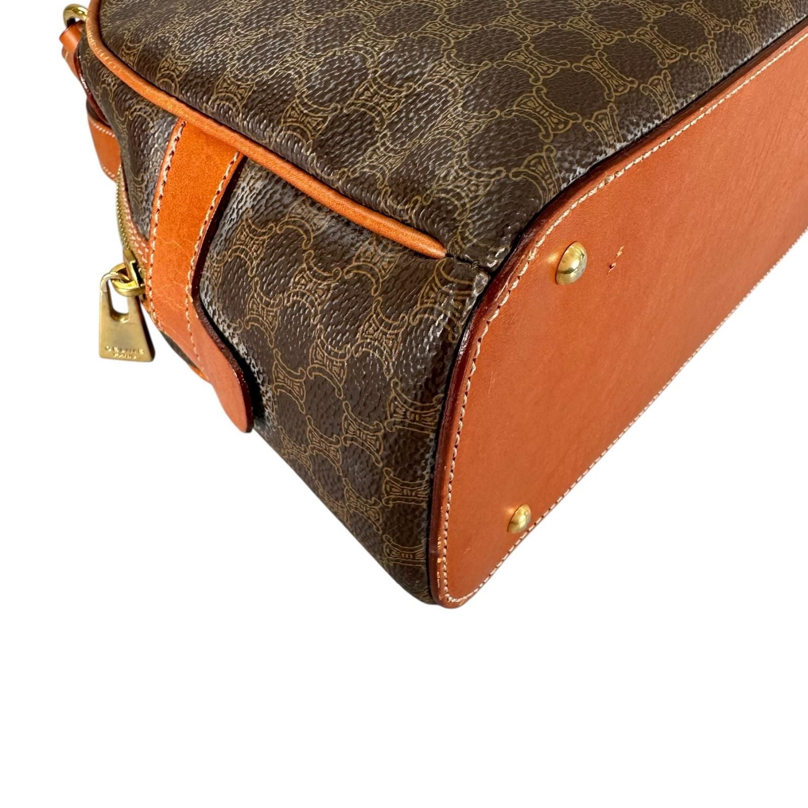 Celine Macadam Handbag Leather Brown Mini — view 7