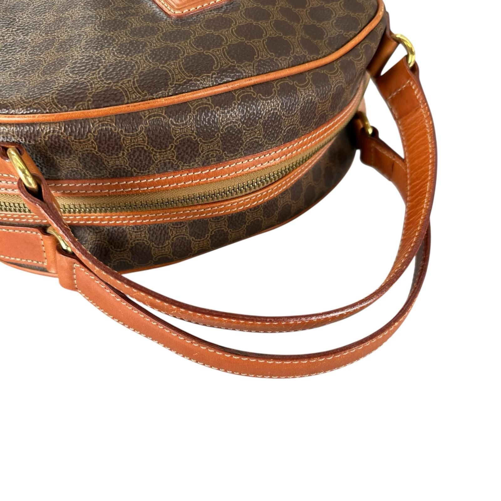 Celine Macadam Handbag Leather Brown Mini — view 5