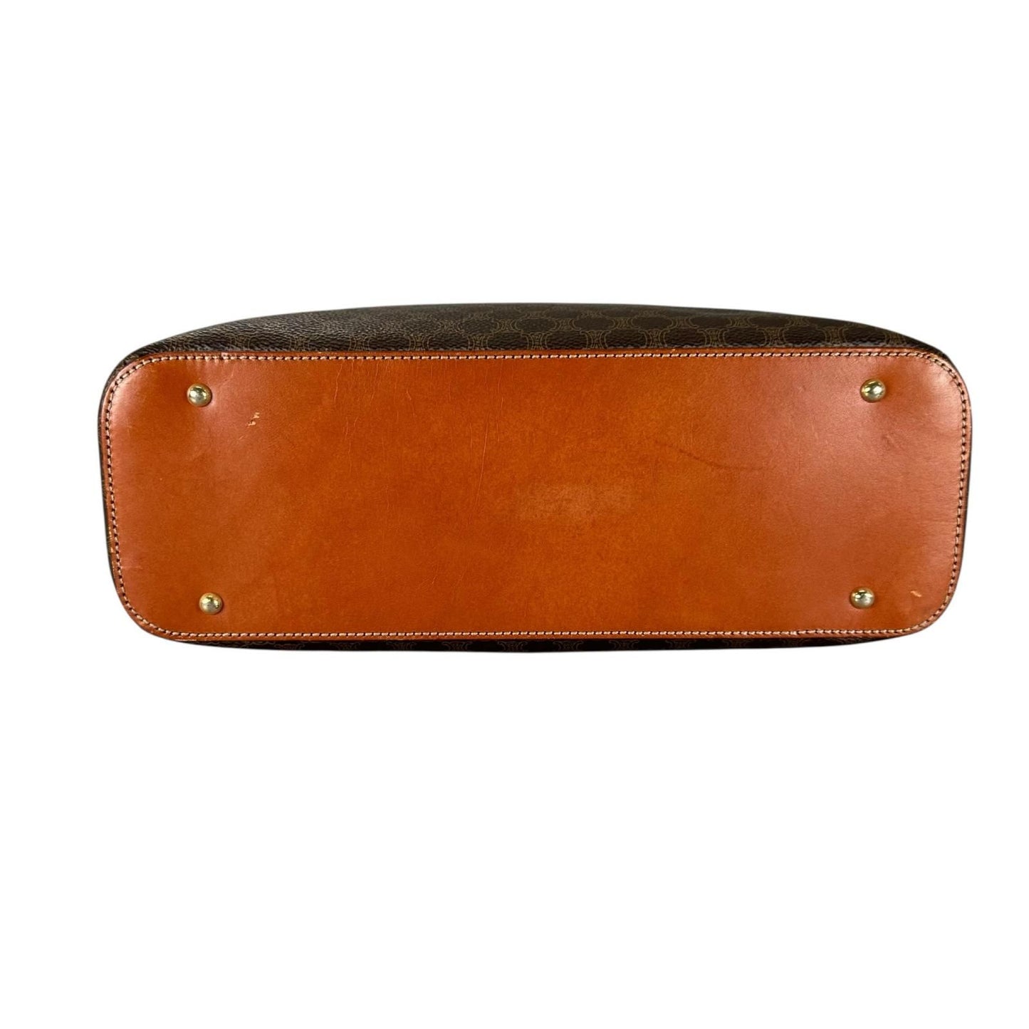 Celine Macadam Handbag Leather Brown Mini — view 4