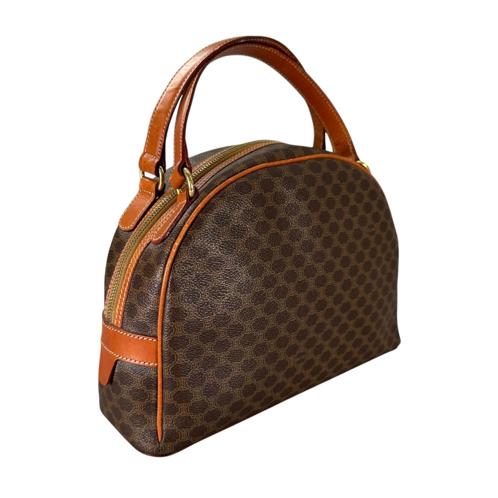 Celine Macadam Handbag Leather Brown Mini — view 3