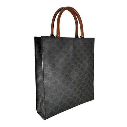 Celine Small Vertical Cabas Tote Bag Leather Brown 2-Way — view 3