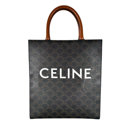 Celine Small Vertical Cabas Tote Bag Leather Brown 2-Way