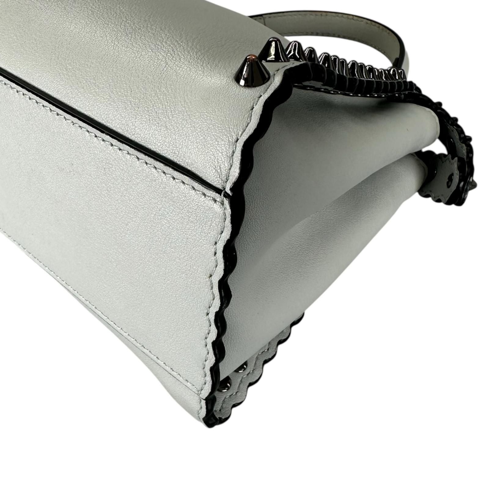 Fendi Peekaboo Handbag Leather Blue — view 6