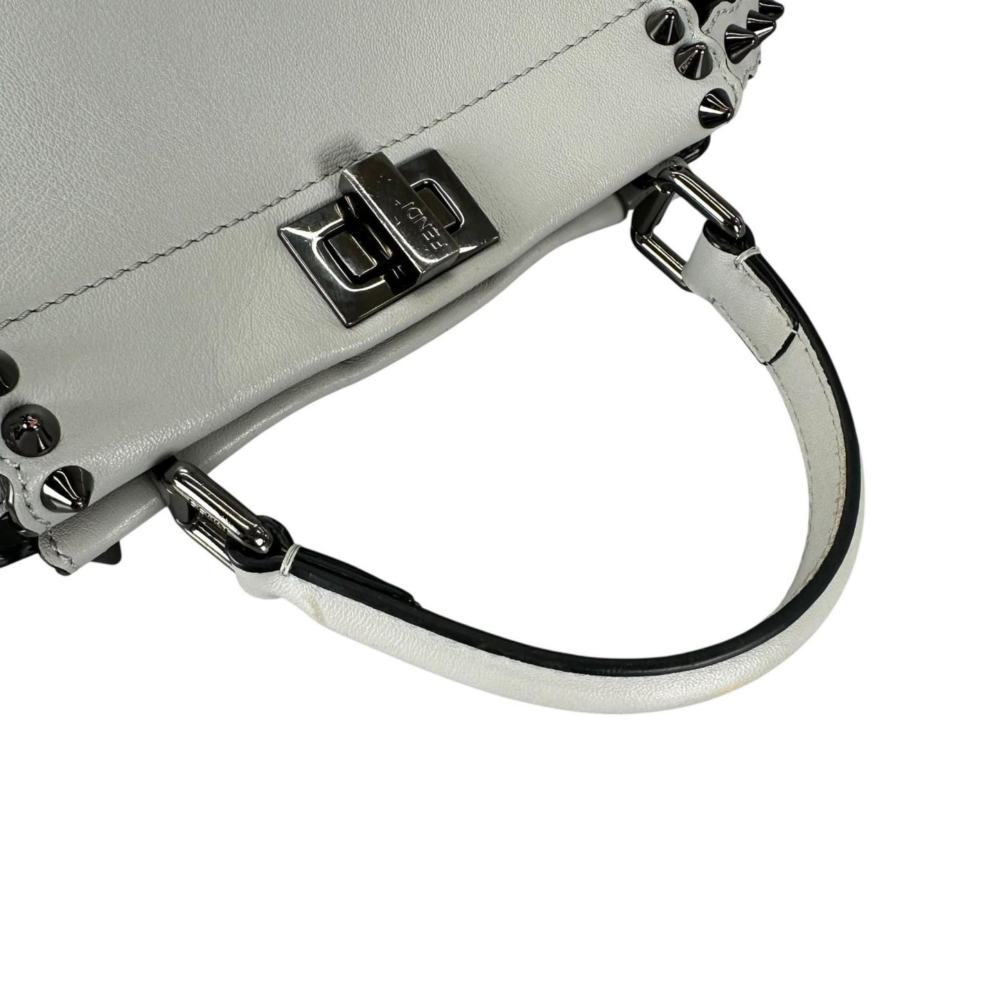 Fendi Peekaboo Handbag Leather Blue — view 5
