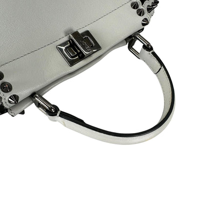 Fendi Peekaboo Handbag Leather Blue — view 5