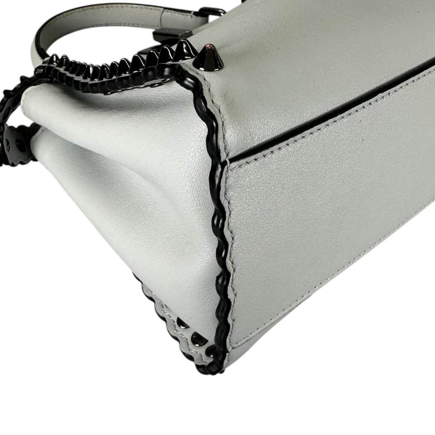Fendi Peekaboo Handbag Leather Blue — view 7
