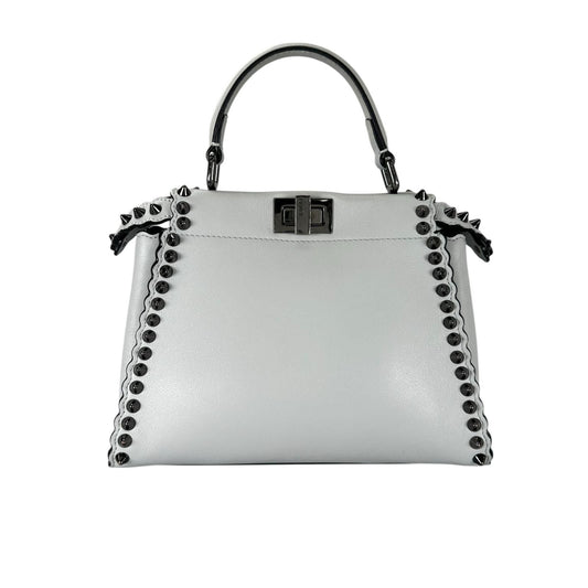 Fendi Peekaboo Handbag Leather Blue