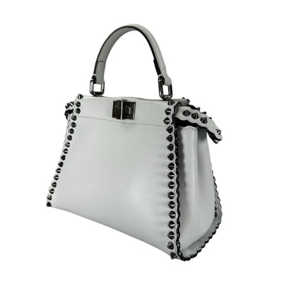 Fendi Peekaboo Handbag Leather Blue — view 2