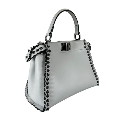 Fendi Peekaboo Handbag Leather Blue — view 3
