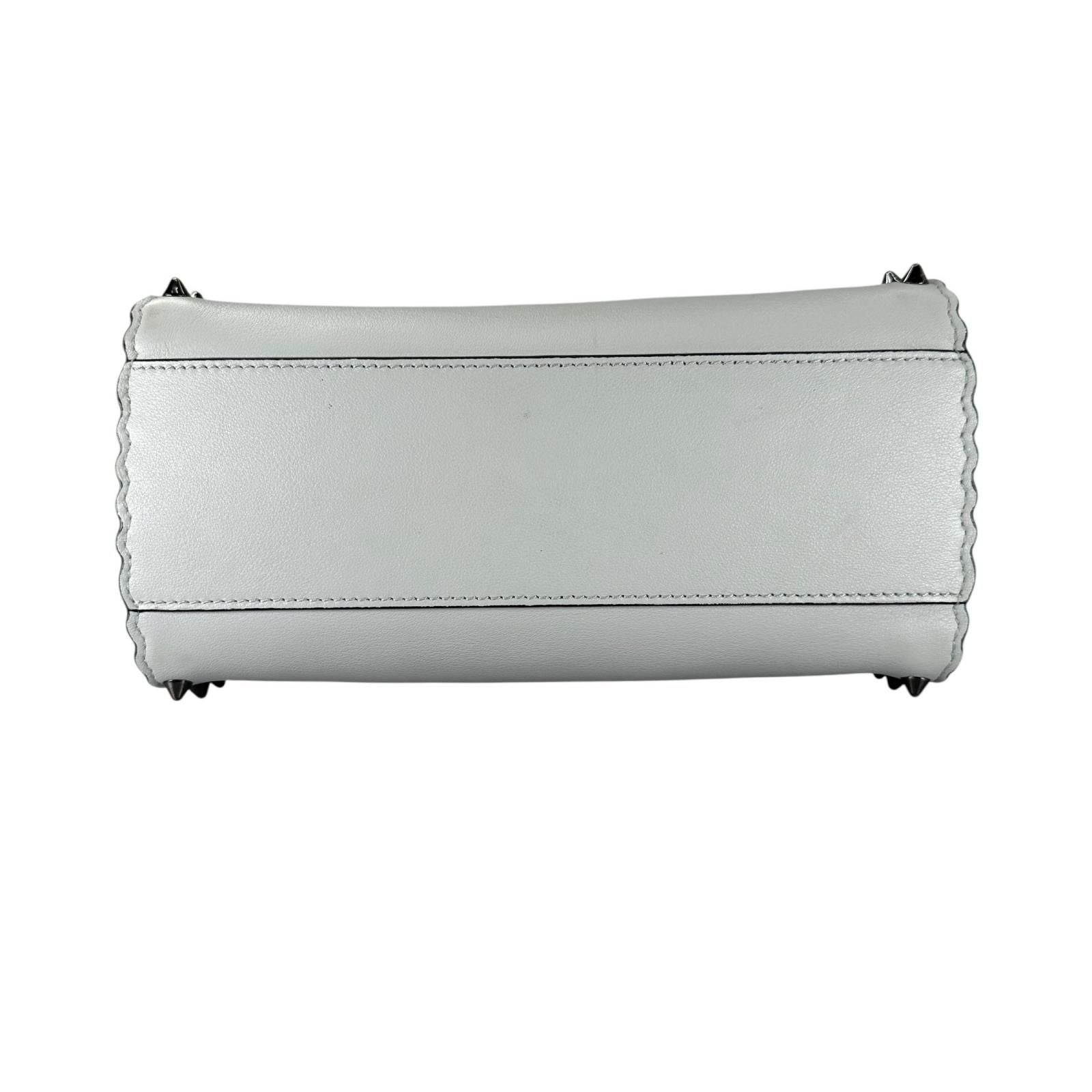 Fendi Peekaboo Handbag Leather Blue — view 4