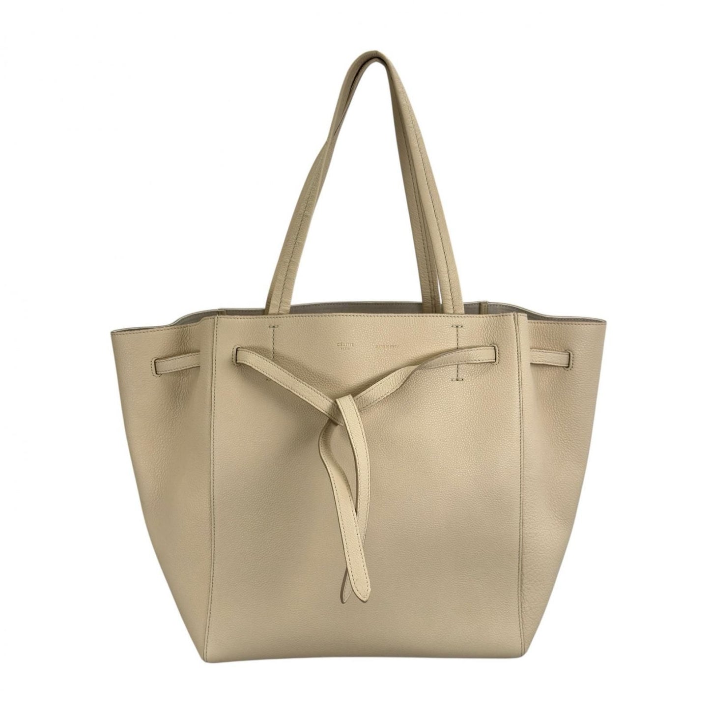 Celine Cabas Phantom Tote Bag Leather Beige
